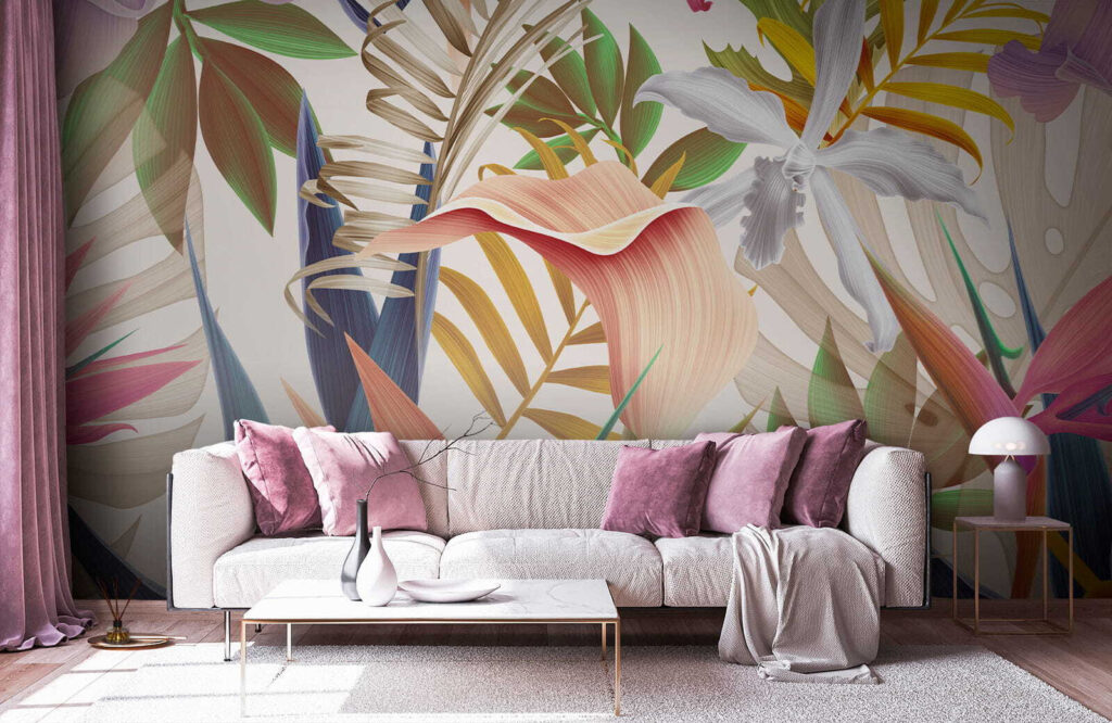 Vibrant tropical foliage in harmony