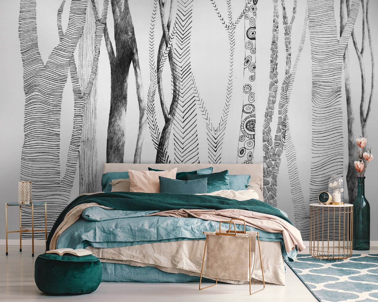 u65562pib111m - Σχέδιο δέντρων με γραμμές πάνω του - tegory