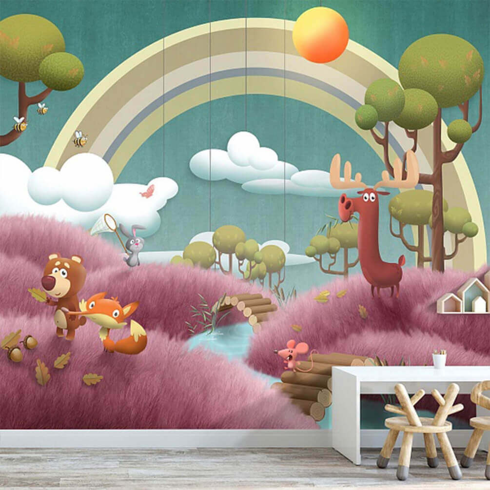 u62475pir1m - Σκηνή κινουμένων σχεδίων με ζώα και ποτάμι - tegory