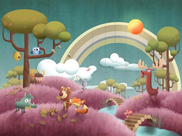 u62475p 600x450 - Σκηνή κινουμένων σχεδίων με ζώα και ποτάμι - tegory