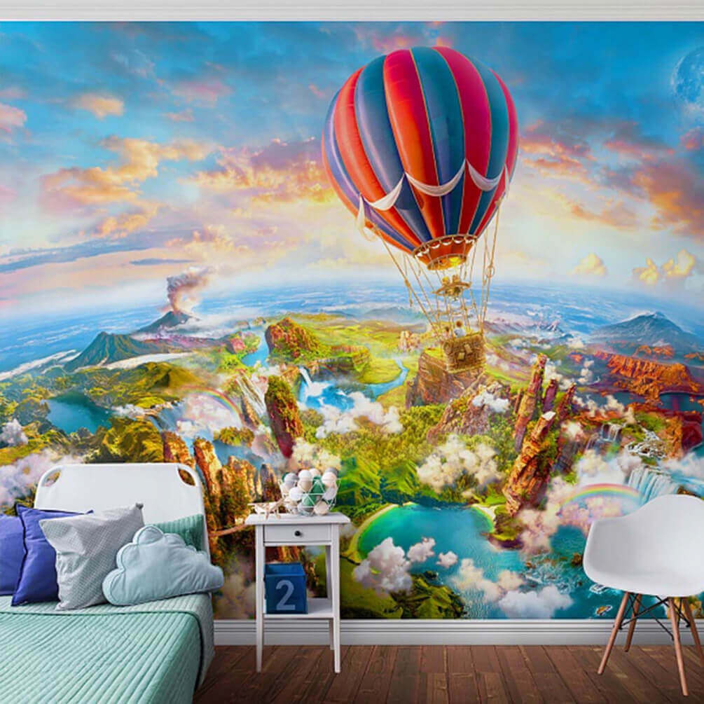 u62124pir1m - Αερόστατο θερμού αέρα πάνω από ένα τοπίο - tegory