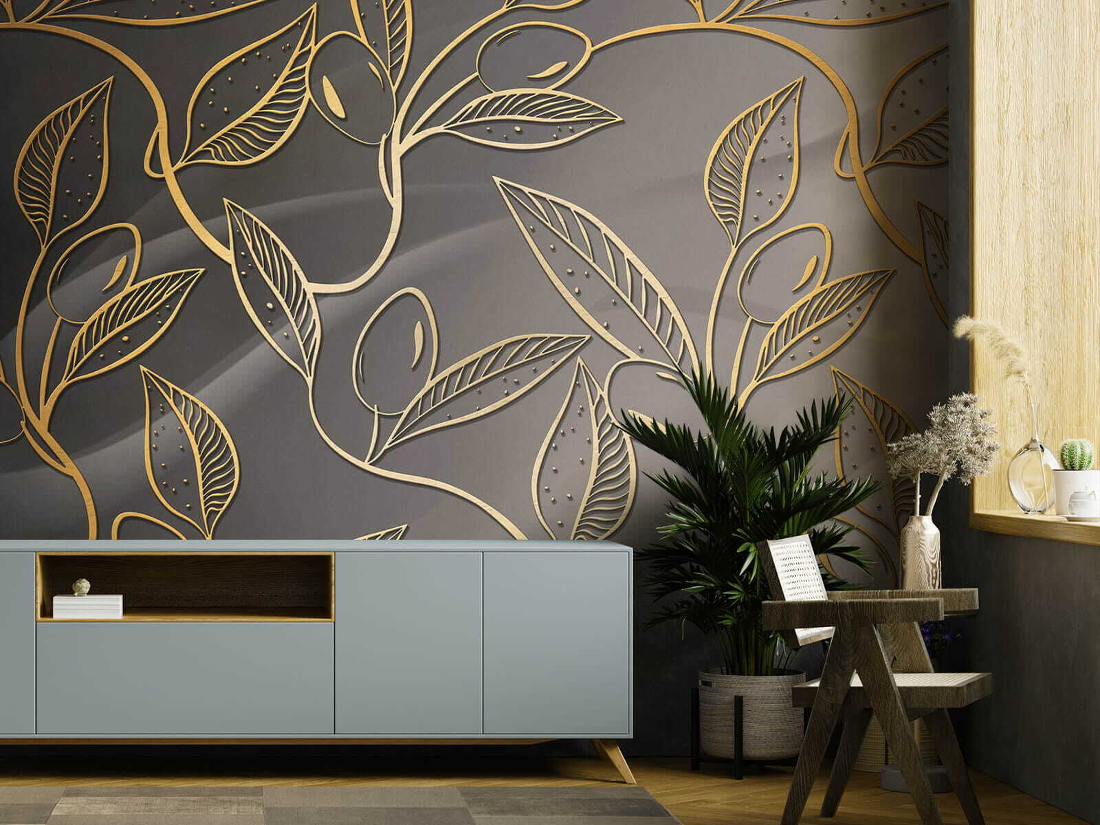 u59819pig1m - Κομψό σχέδιο λουλουδιών σε σκούρο φόντο - tegory