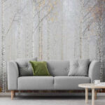 Ταπετσαρίες Ομάδα δέντρων σε δάσος