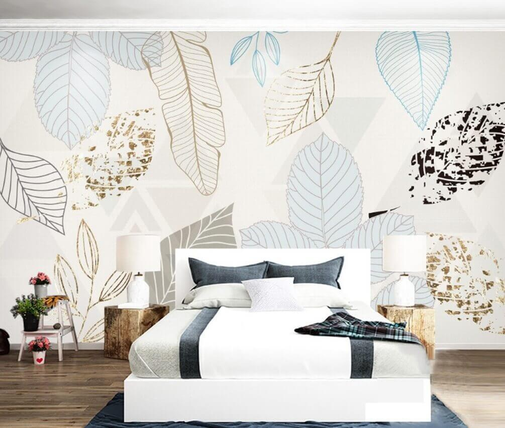 Pattern of leaves on a white background Pattern of leaves on a white background