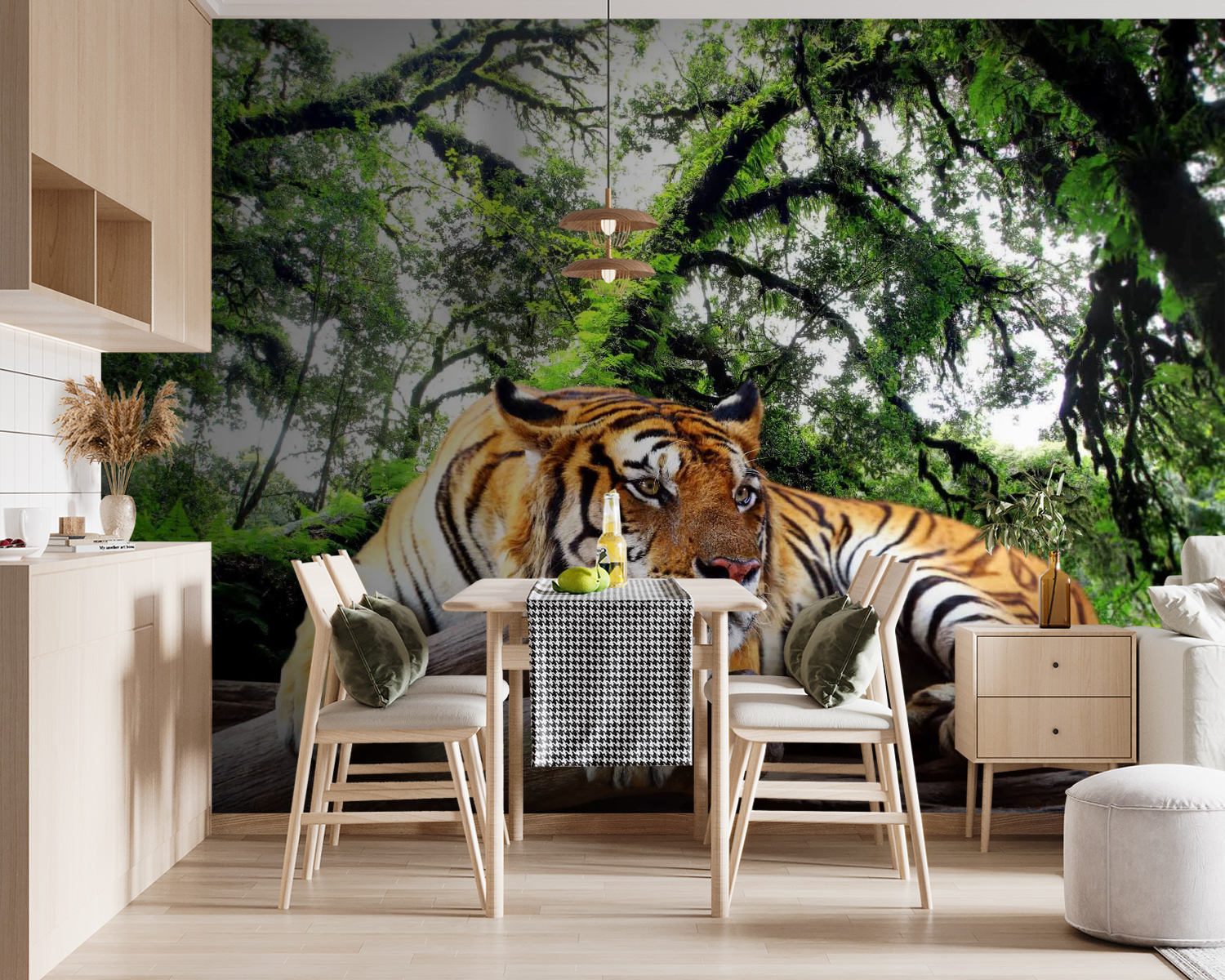 u57805pik119m - Τίγρης ξαπλωμένος σε κορμό - tegory