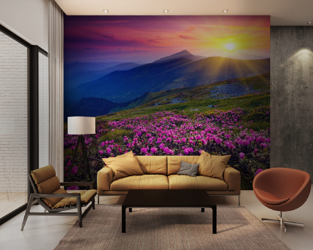 u57337pig28 1024x819 - Πεδίο με λουλούδια και τον ήλιο να δύει πίσω του - tegory