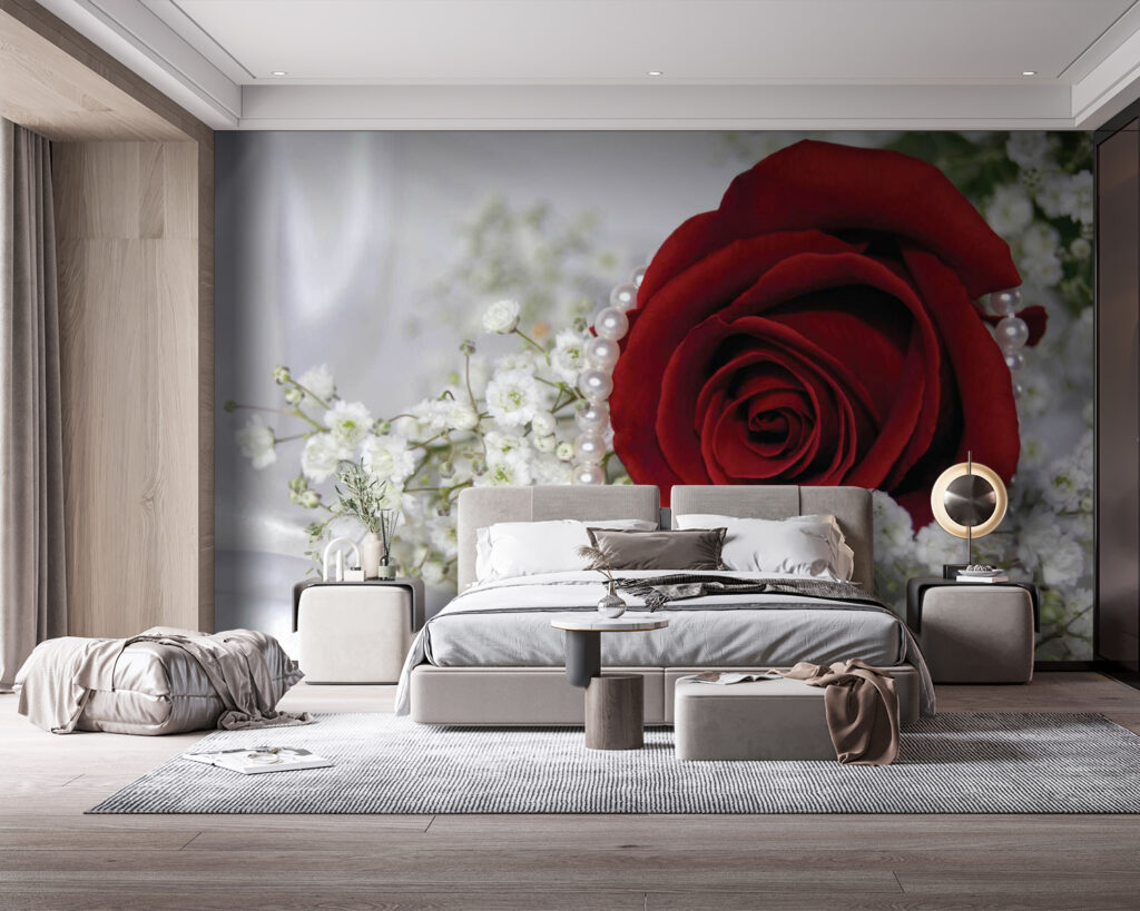 u57071pib114 1024x819 - Κόκκινο τριαντάφυλλο και λευκά λουλούδια - tegory