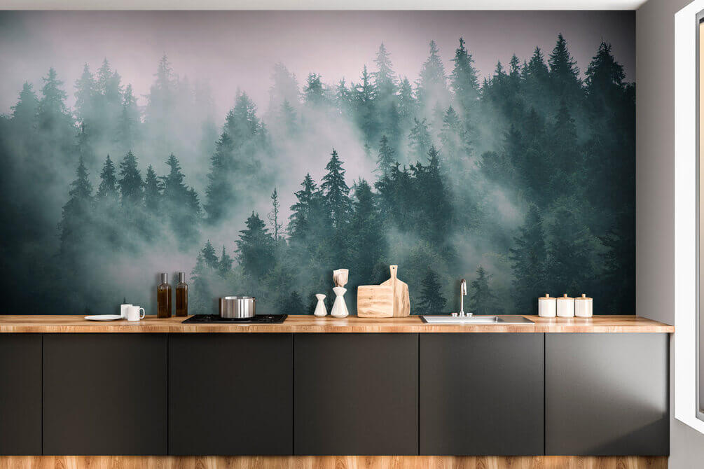 u55536pik1m - Ομιχλώδες δάσος με δέντρα - tegory