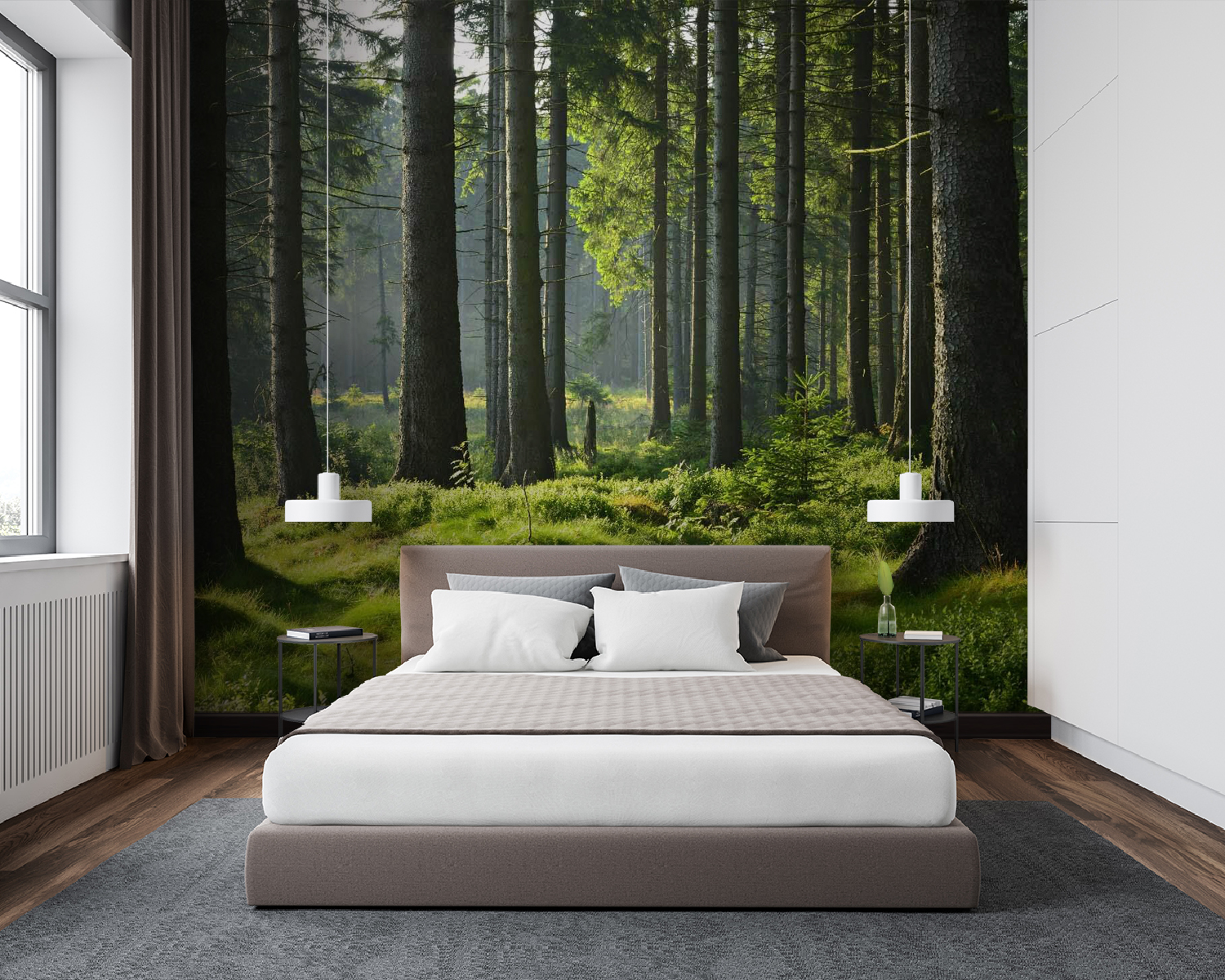 u55302pib94m - Δάσος με ψηλά δέντρα και γρασίδι - tegory