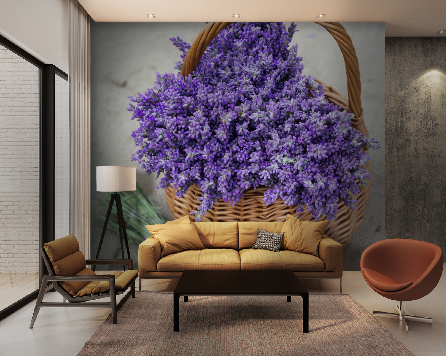 u53896pig28m - Καλάθι με μωβ λουλούδια - tegory