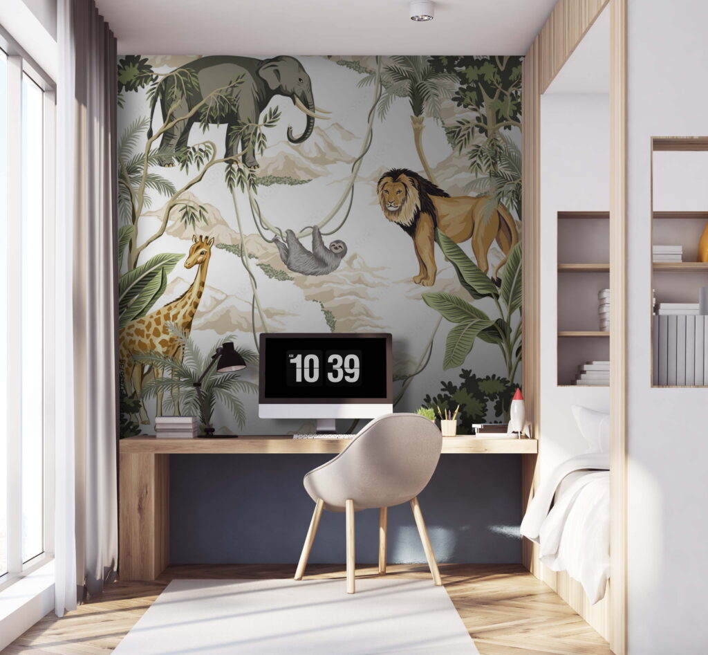 u51916piw1 1024x947 - Ταπετσαρία με ζώα και δέντρα - tegory