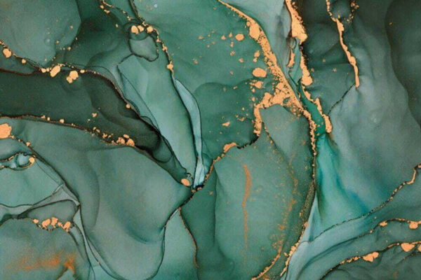 Emerald currents with shimmering trails Emerald currents with shimmering trails