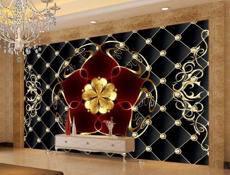 u40780pig1m - Κομψό σχέδιο λουλουδιών σε μαύρο φόντο - tegory