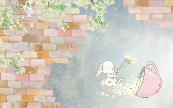 u38904p 600x375 - Κουνέλι καρτούν και ένα σπίτι με λουλούδια - tegory