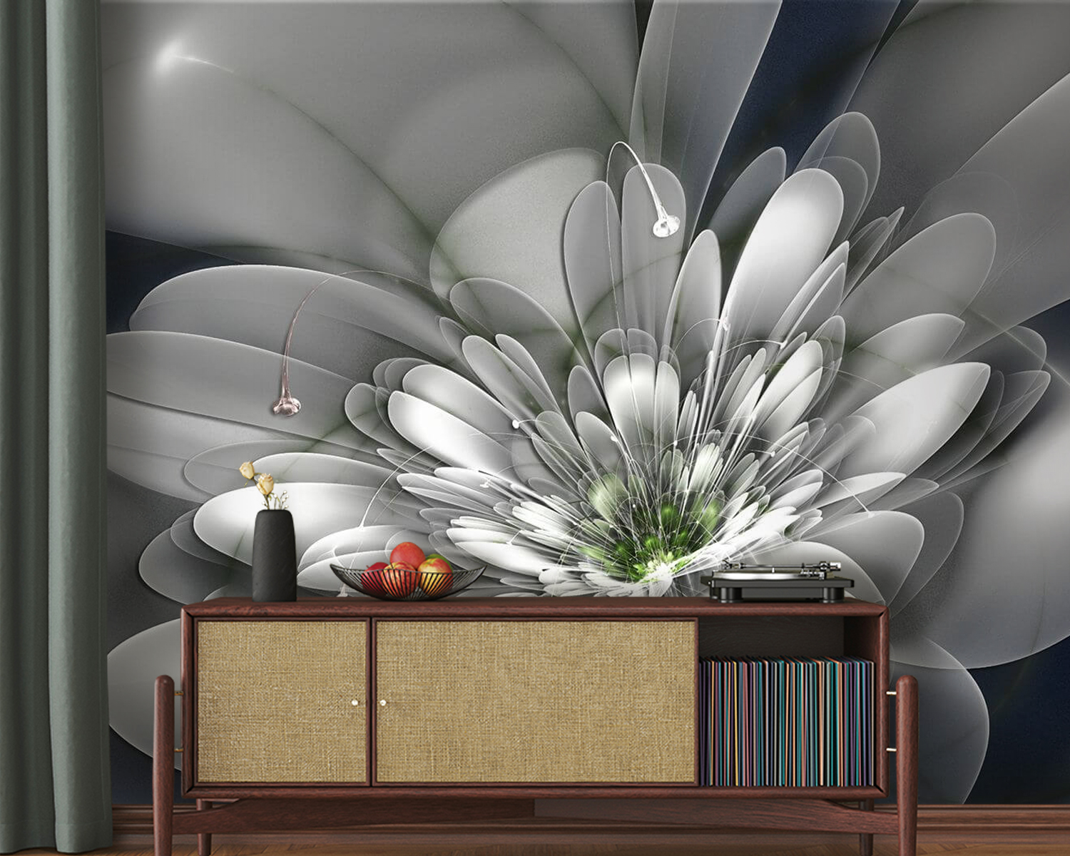 u36925pig20m - Λευκό λουλούδι με πράσινο κέντρο - tegory