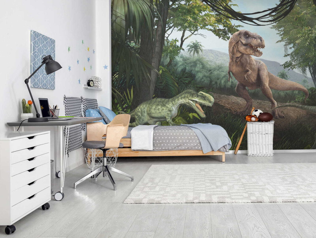 Dinosaur in a forest