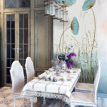 Ταπετσαρίες Ζωγραφική των λουλουδιών σε ένα χωράφι