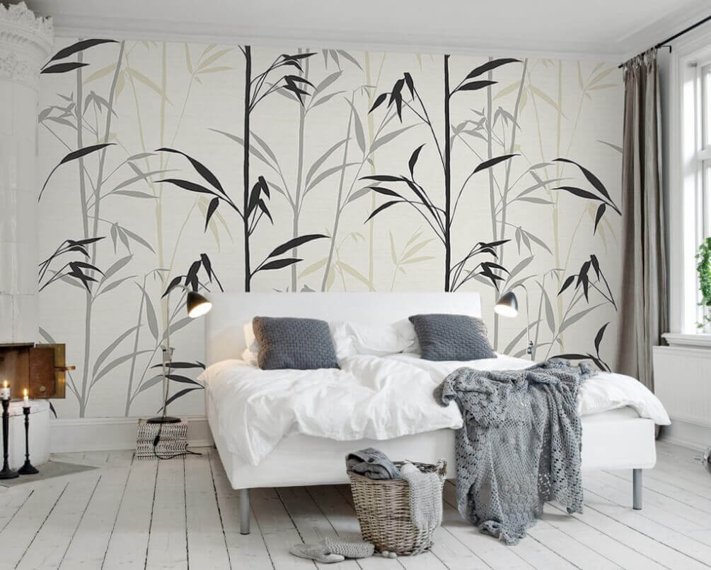 u34338pib1m - Ταπετσαρία με μαύρα φύλλα - tegory