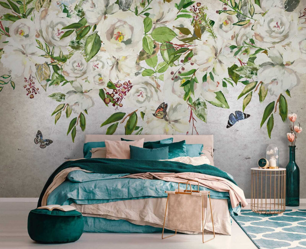 u33223pib2 1024x833 - Ζωγραφική λευκών λουλουδιών και πεταλούδων - tegory