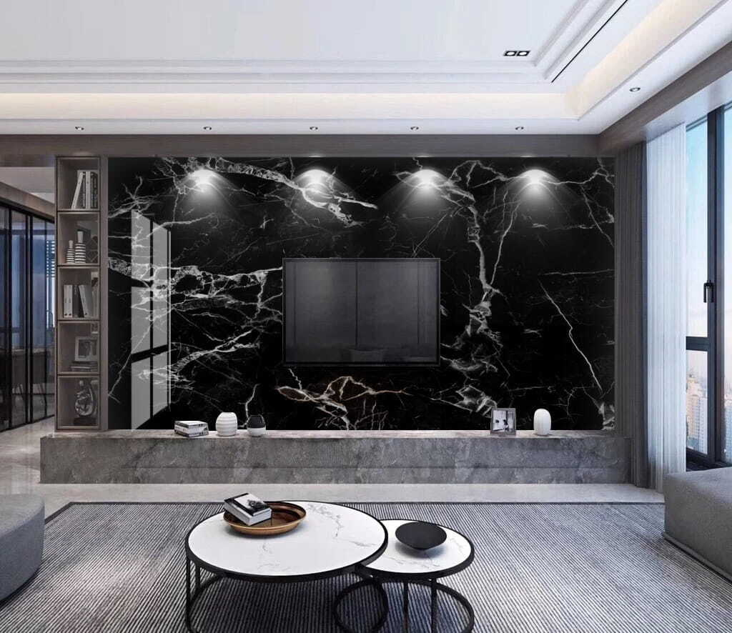 Black and white marble Black and white marble