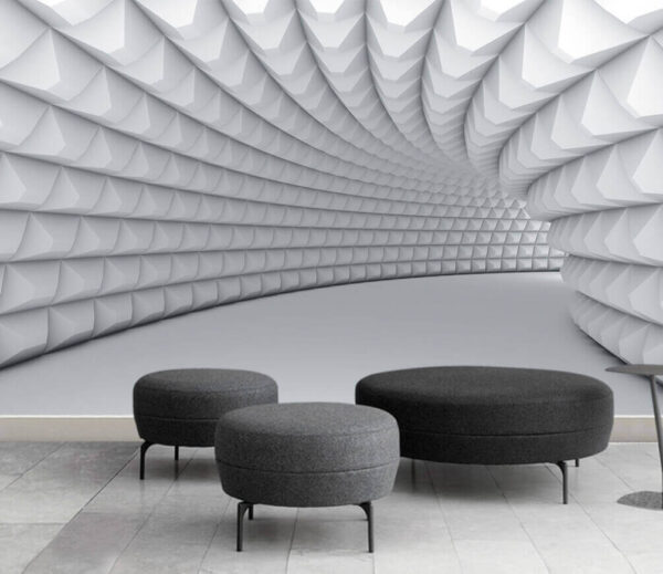 White tunnel with many squares White tunnel with many squares