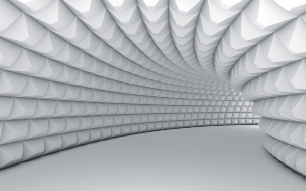 White tunnel with many squares White tunnel with many squares
