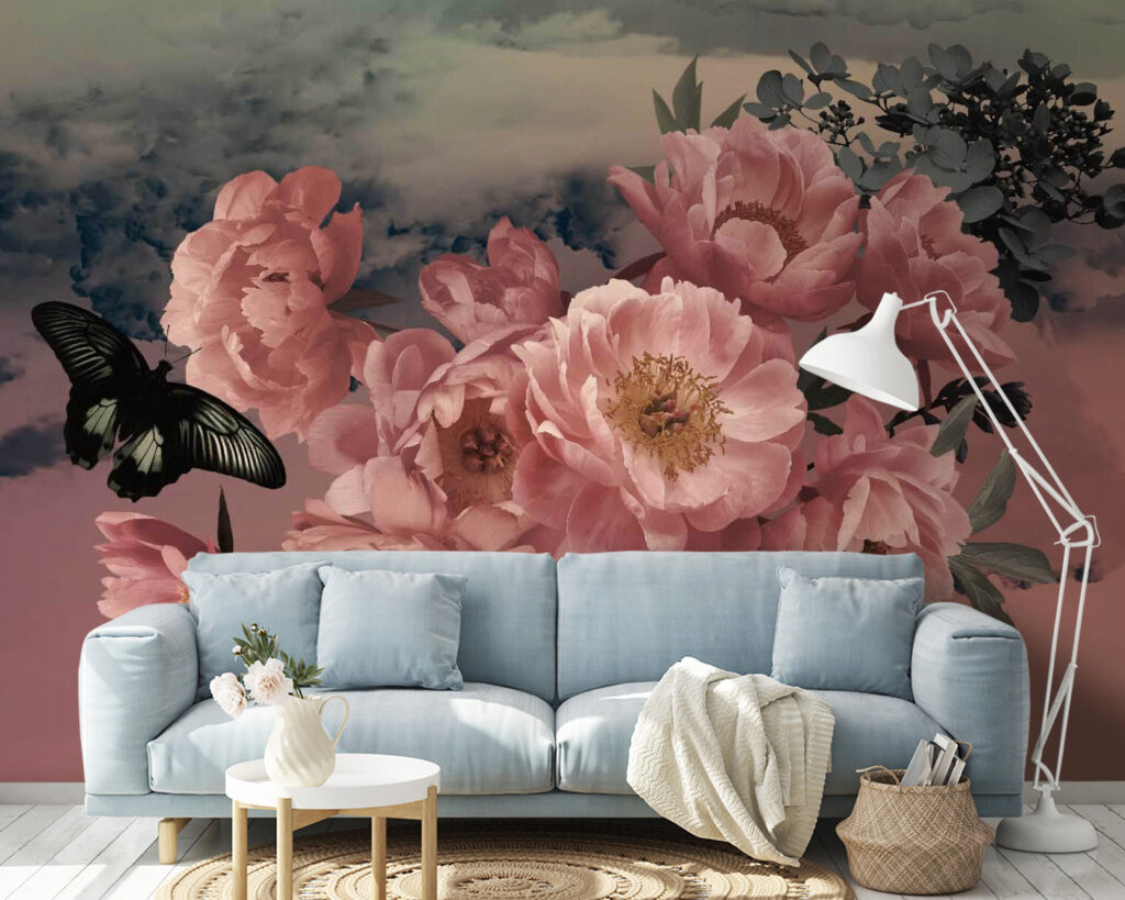 u30607pig14 1024x819 - Πεταλούδα που πετάει πάνω από ένα μάτσο ροζ λουλούδια - tegory