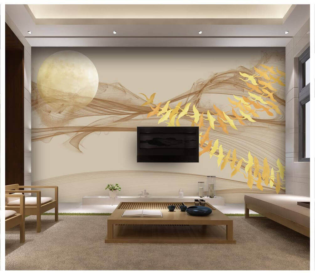 u30357pig1m - Σελήνη και πουλιά που πετούν στον ουρανό - tegory