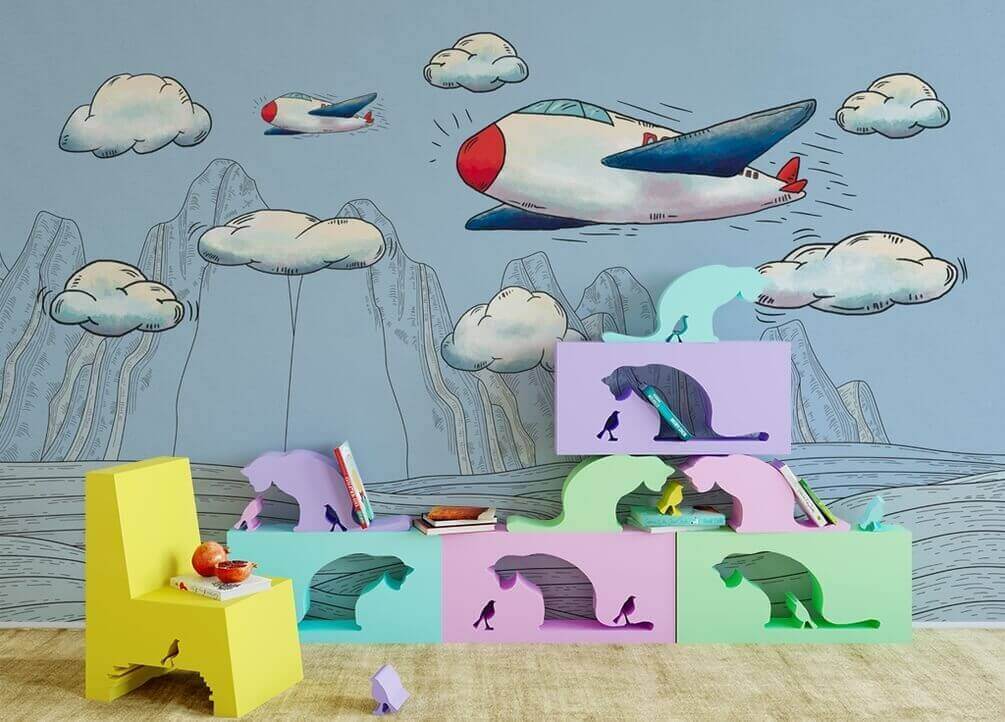 u28105pir2 - Γελοιογραφία αεροπλάνων που πετούν πάνω από βουνά - tegory