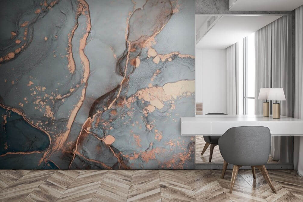 Ethereal Blue and Copper Swirls Ethereal Blue and Copper Swirls