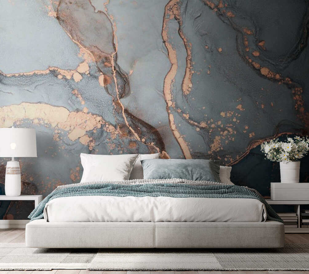 Ethereal Blue and Copper Swirls Ethereal Blue and Copper Swirls