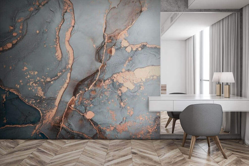 Ethereal Blue and Copper Swirls Ethereal Blue and Copper Swirls