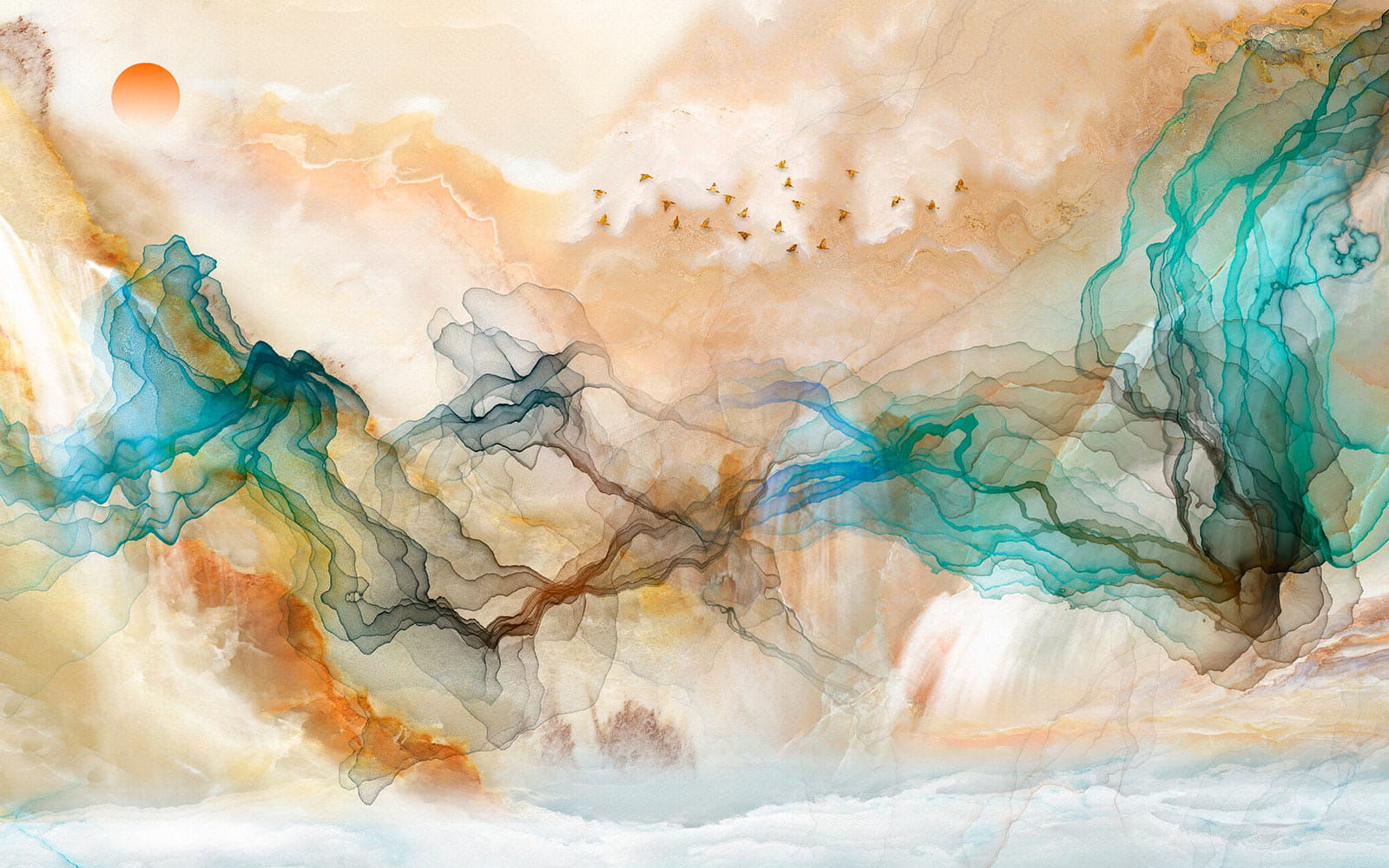 u21819p - Ζωγραφική των πουλιών που πετούν στον ουρανό - tegory