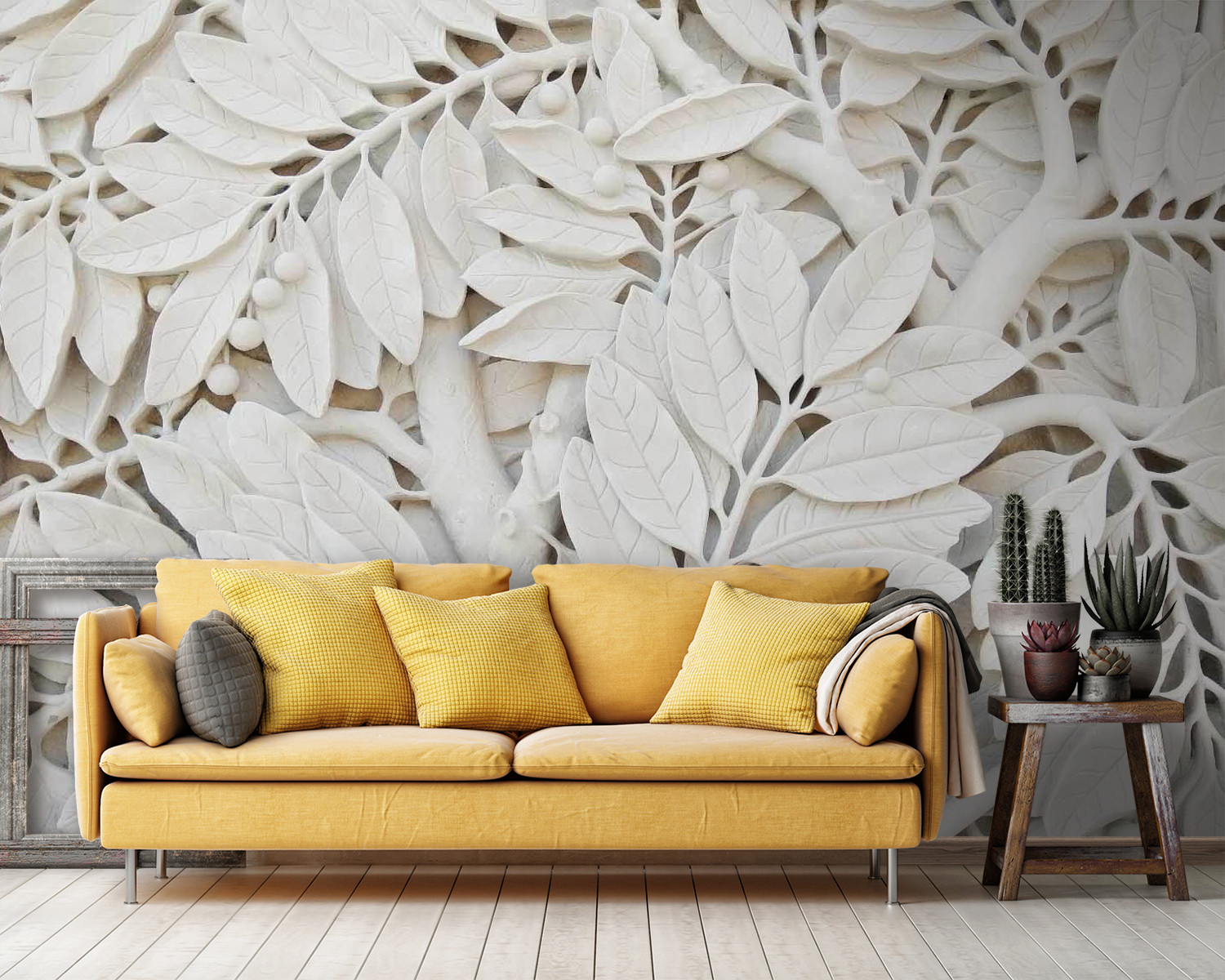 u21395pig36m - Λευκό δέντρο με φύλλα και μούρα - tegory