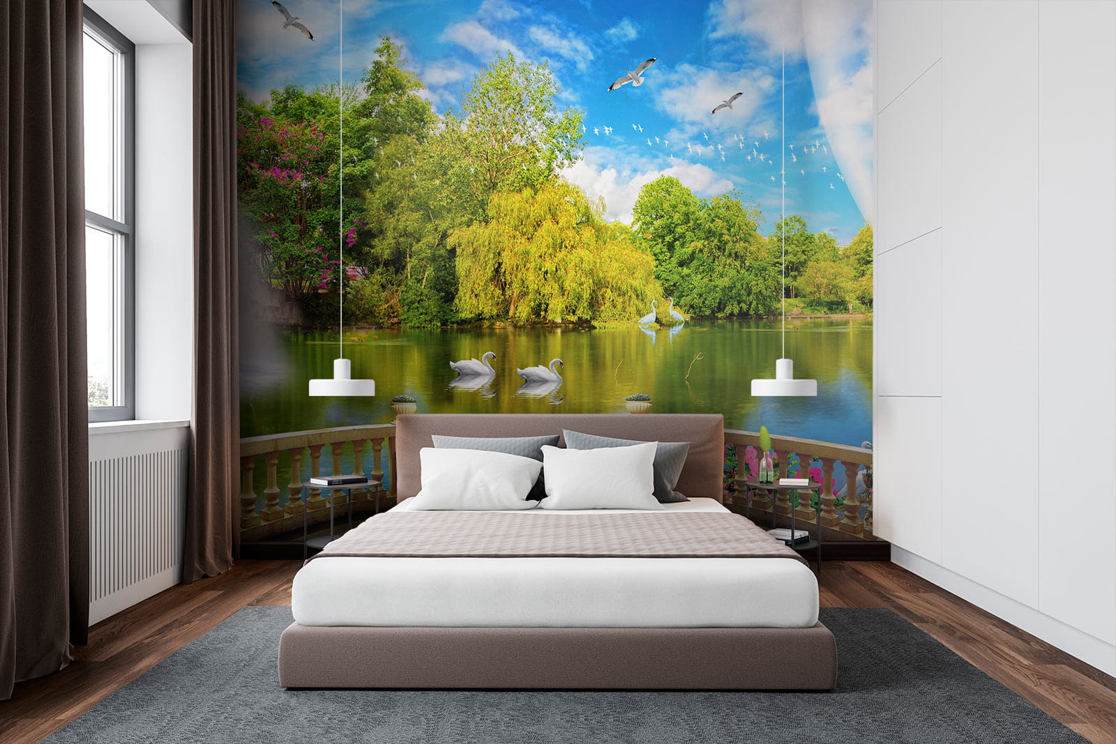 u18753pib2m - Θέα σε λίμνη με πουλιά και δέντρα - tegory