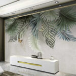 Ταπετσαρίες Ομάδα πεταλούδων σε φύλλα