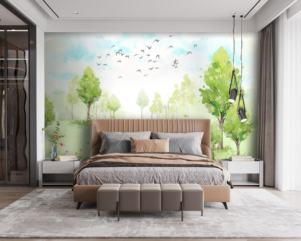 u02064pib115 1024x819 - Πράσινο χωράφι με δέντρα και πουλιά που πετούν στον ουρανό - tegory