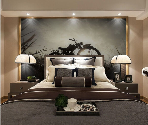 Ταπετσαρίες Μοτοσικλέτα σε χωράφι