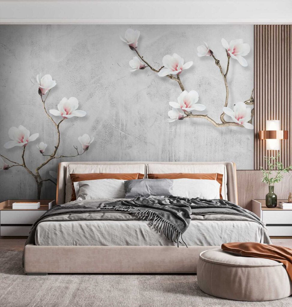 White flowers on a white background