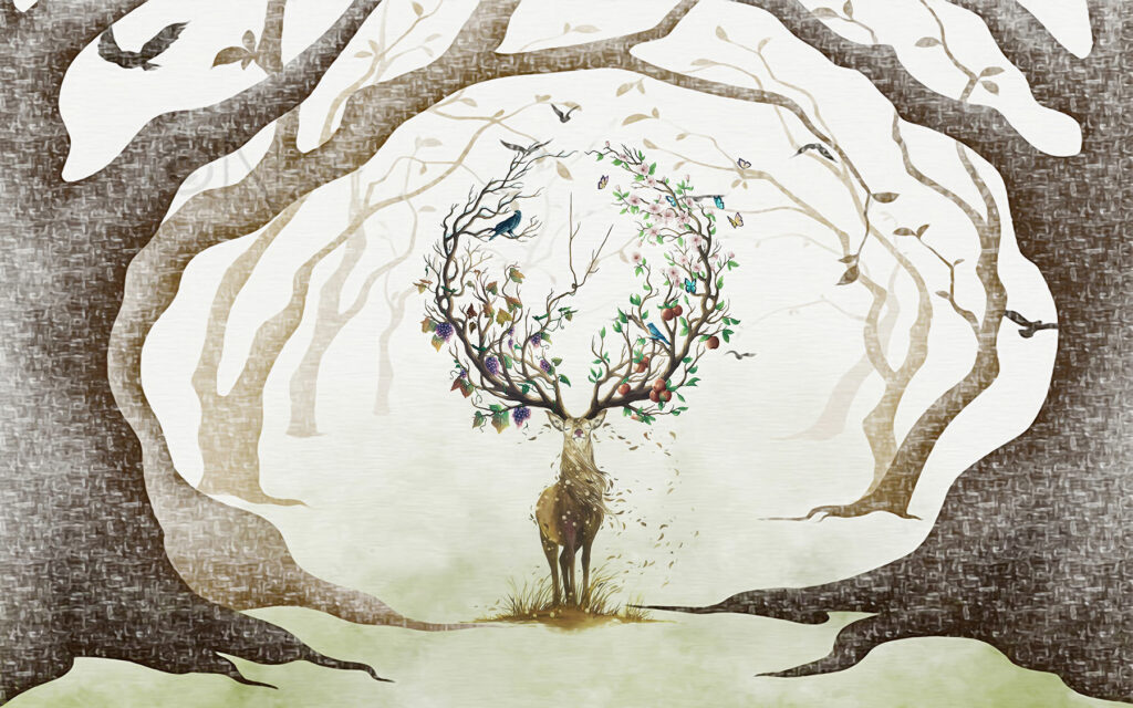 u04702p 1024x640 - Ζωγραφική ενός ελαφιού με κλαδιά πάνω του - tegory