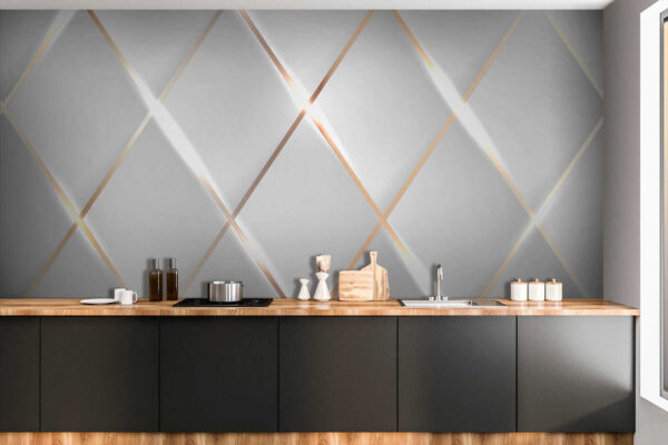 Shimmering light on sleek tiles