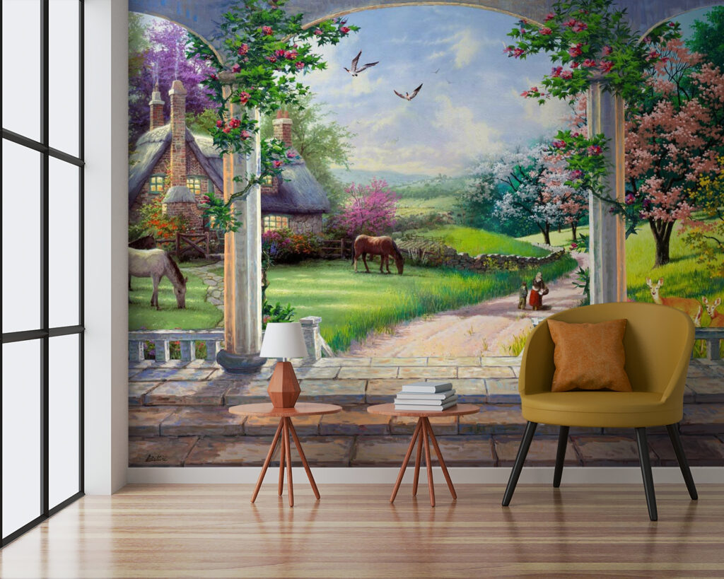 u09760pig3 1024x819 - Ζωγραφική ενός τοπίου με ένα άλογο και ένα σπίτι - tegory