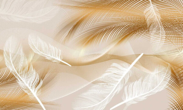 Elegant feathers in soft waves