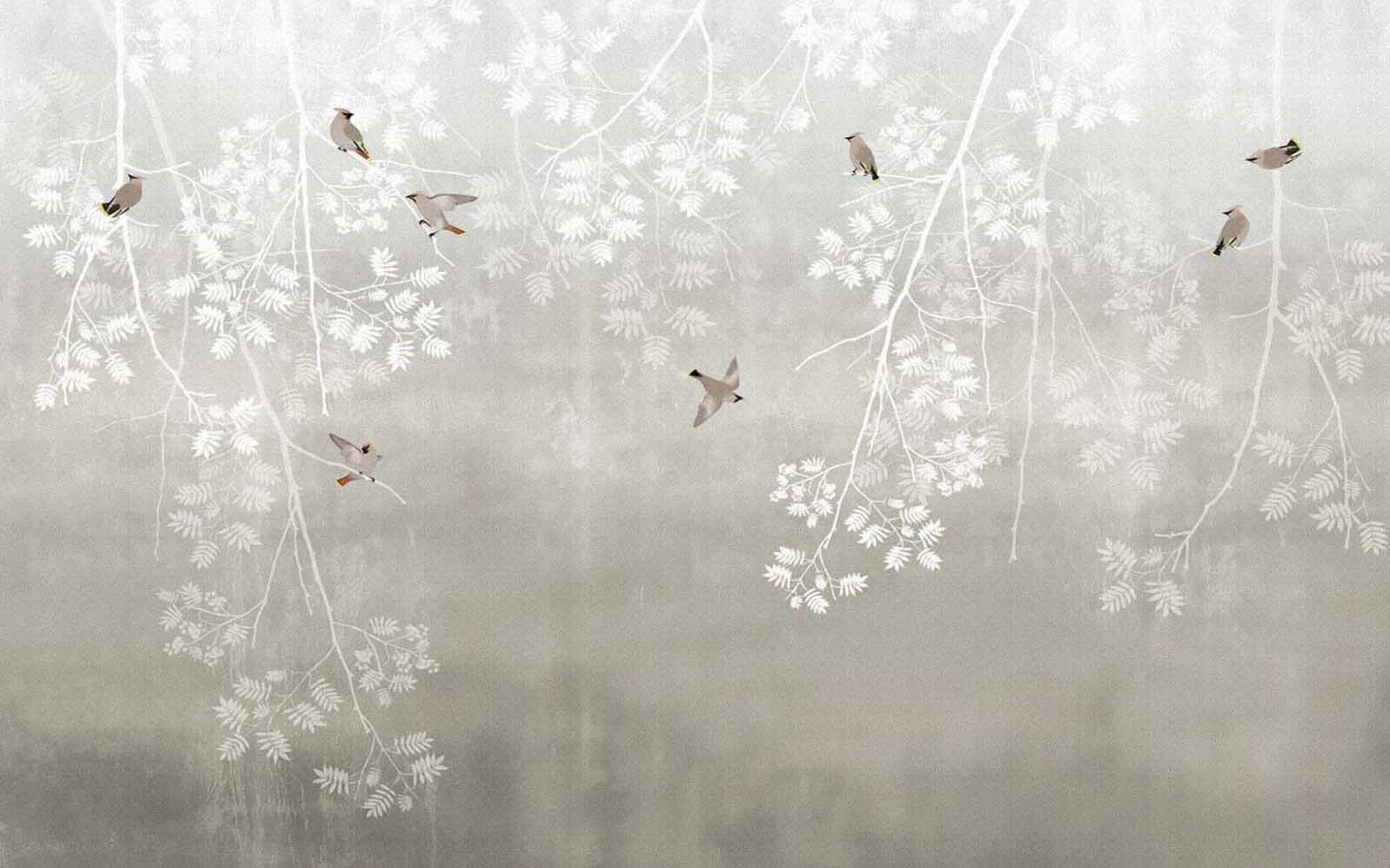 Birds flying birds on branches Birds flying birds on branches