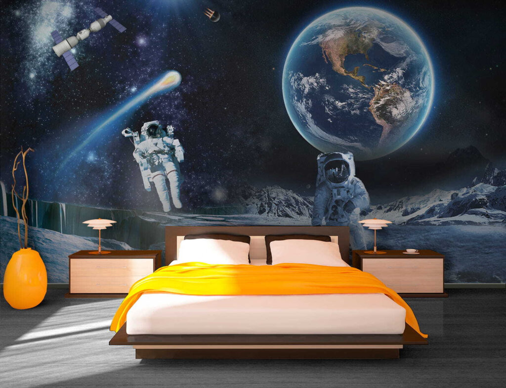 Astronauts on a moon