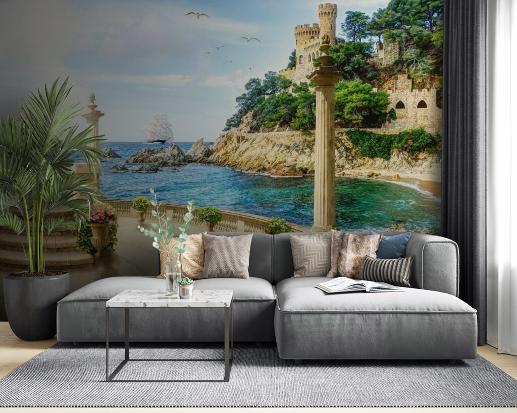 u26407pig53 1024x819 - Μπαλκόνι με στήλες και λουλούδια στην πλευρά του ωκεανού - tegory