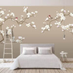 Ταπετσαρίες Ζευγάρι πουλιών σε κλαδί δέντρου