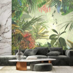 Ταπετσαρίες Ζωγραφική ενός τροπικού δάσους