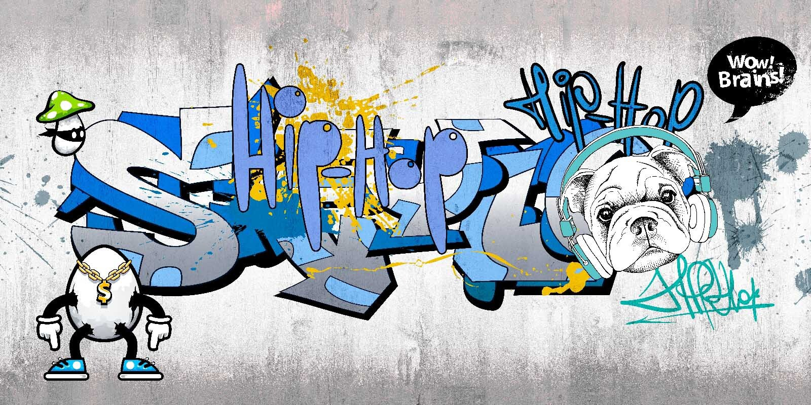 Graffiti on a wall Graffiti on a wall