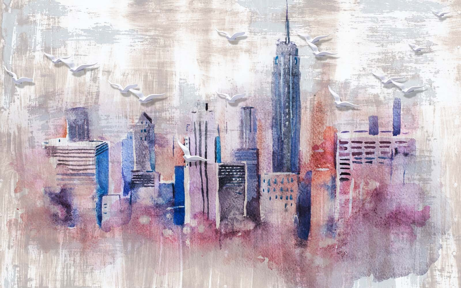 u35695p - Ακουαρέλα ζωγραφικής μιας πόλης - tegory